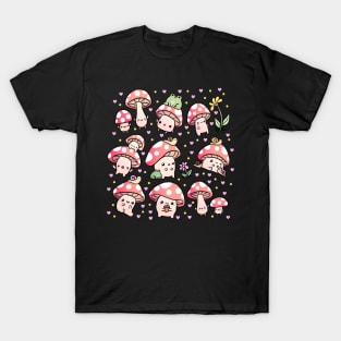 Cute mushrooms friends T-Shirt